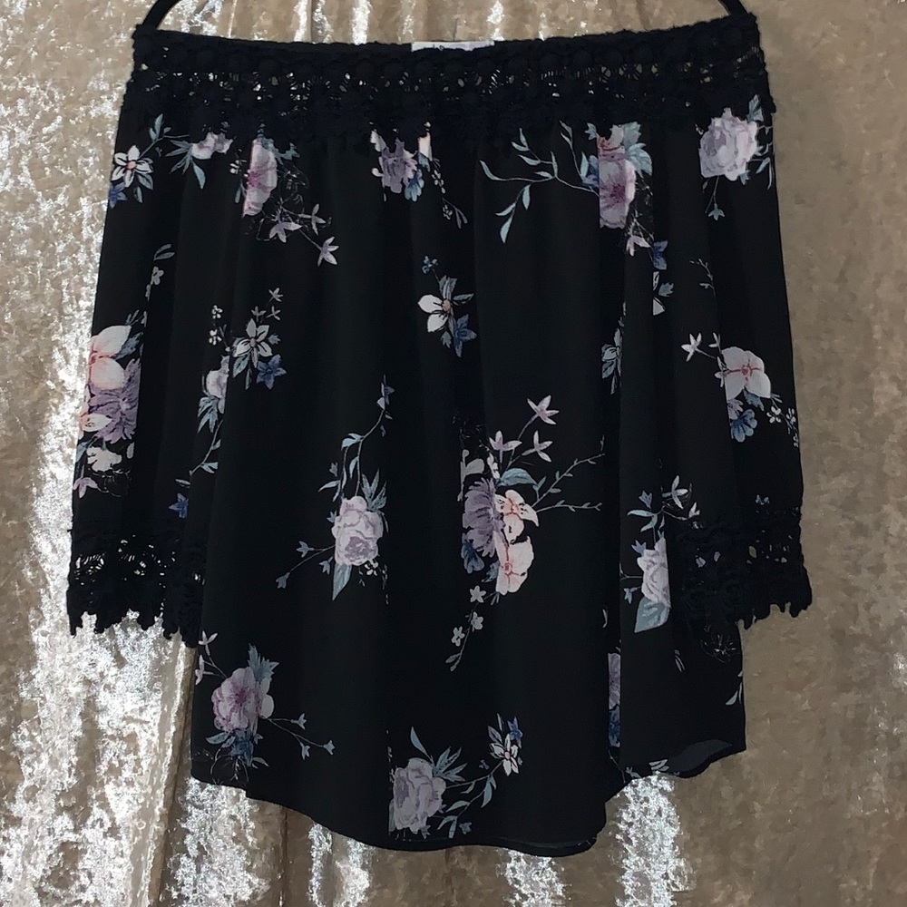 Floral off the shoulder top